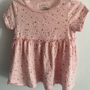 Pink Starry Kids Short-Sleeve Top - Size 4T